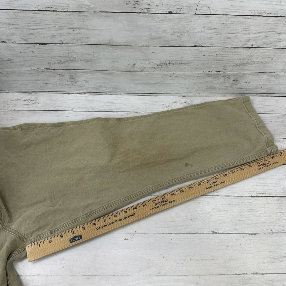 Carhartt Tan Relaxed Fit Pants Mens 40x30 rugged‎ canvas work utility (37x27)